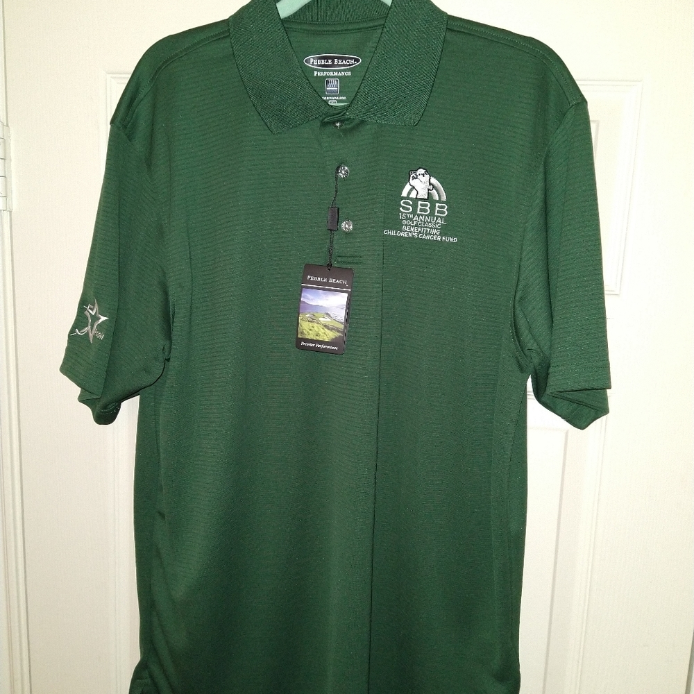 NWT Pebble Beach Performance Polo Shirt Men's Large